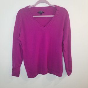 Tommy Hilfiger Cashmere Womens Sweater Fuschia sz Large